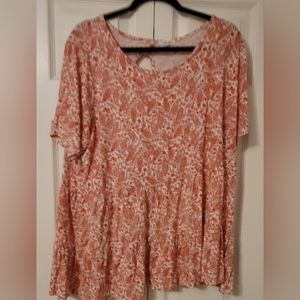 Red and White top Size XL
